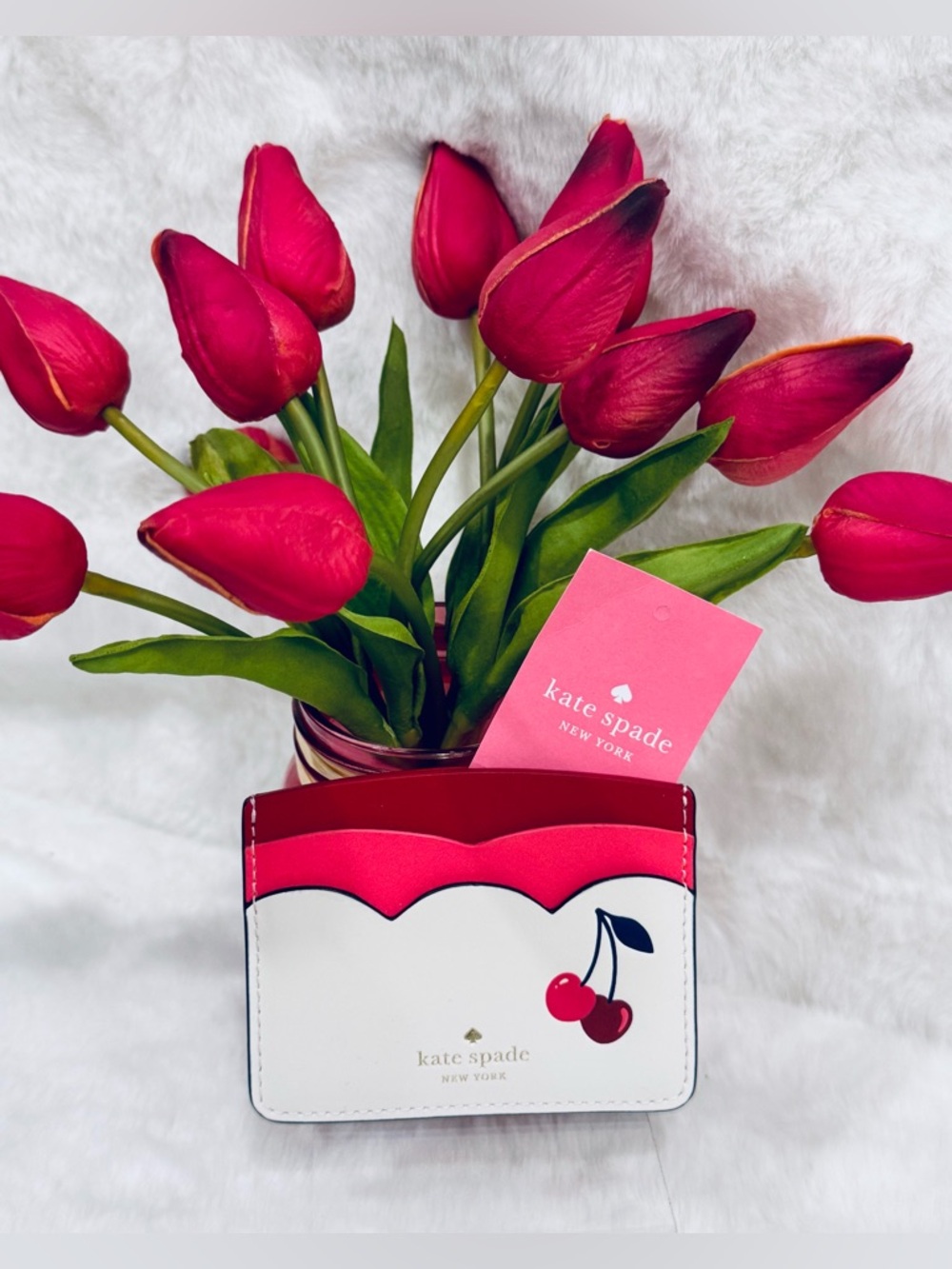 Kate Spade Cherry 🍒 Cardholder spring summer perfect Novelty NWT